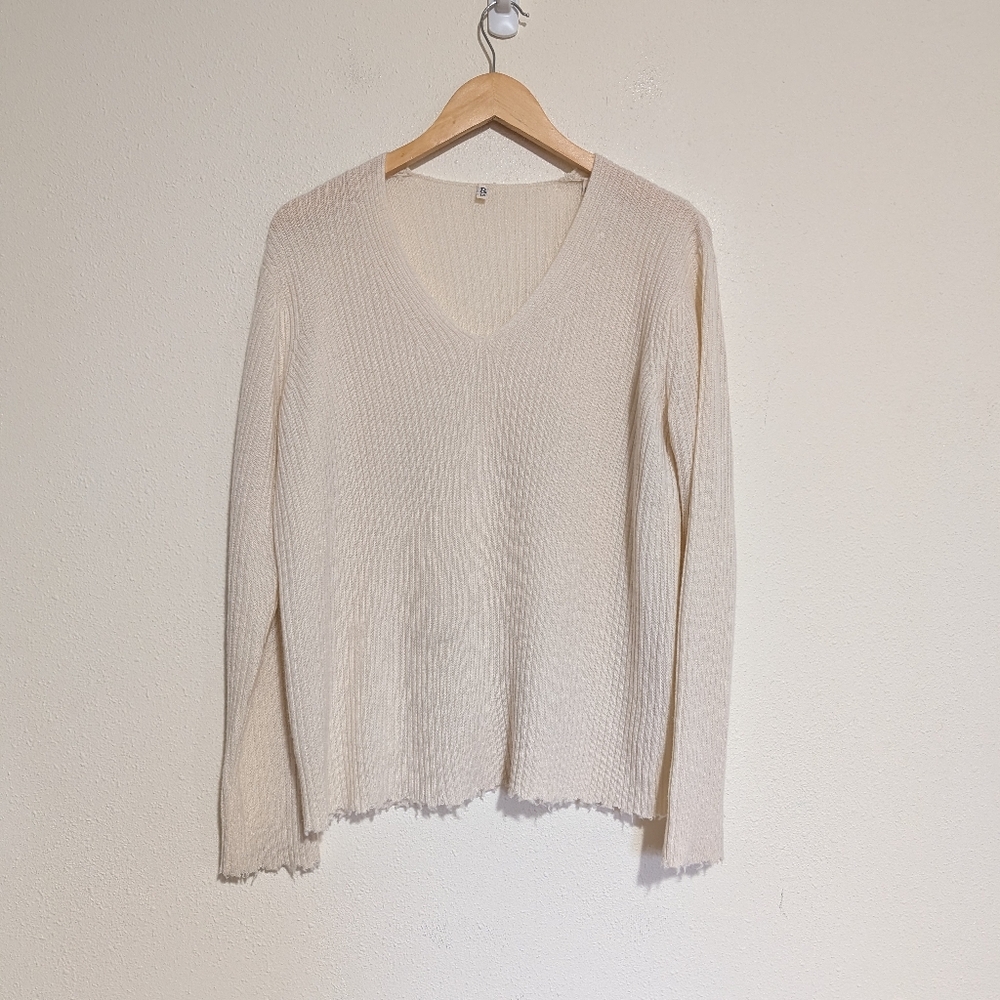 R13 Distressed Cashmere Sweater Oversized XS - Picture 2 of 11